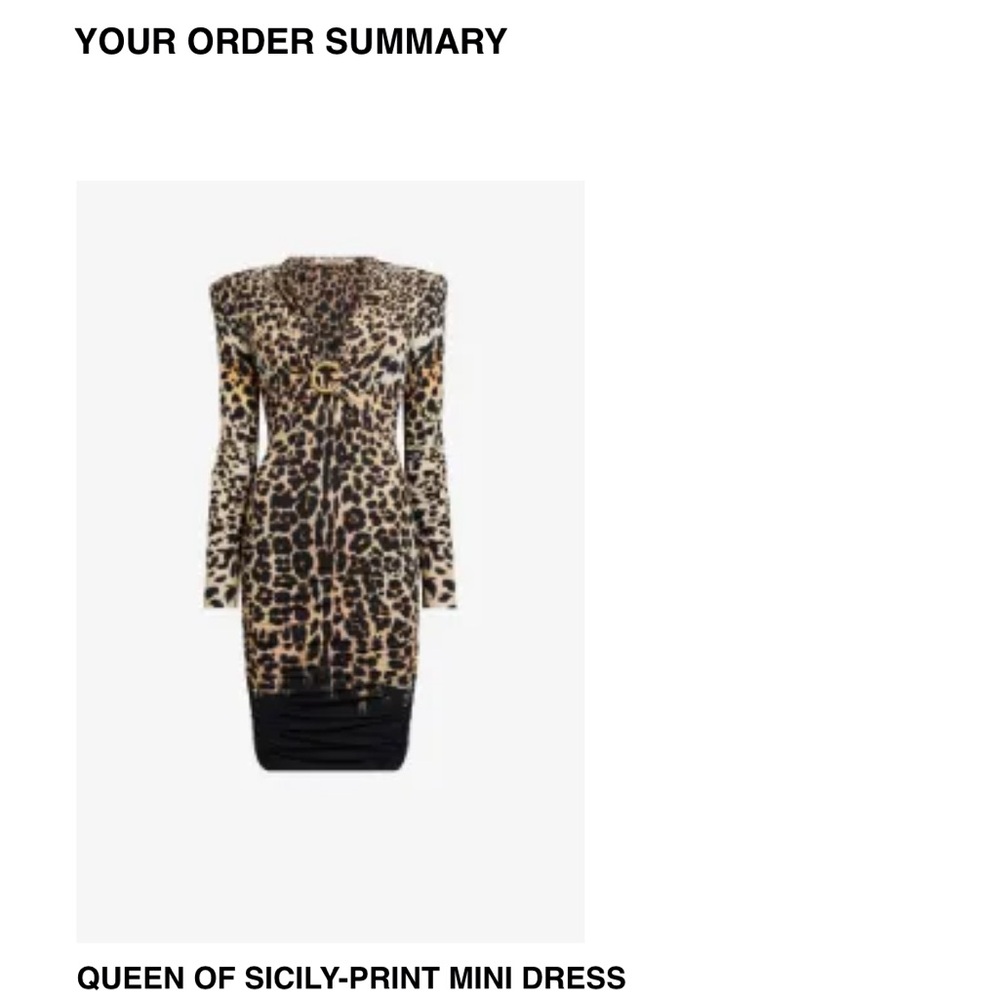 Roberto Cavalli Animal Print Long Sleeve Dress